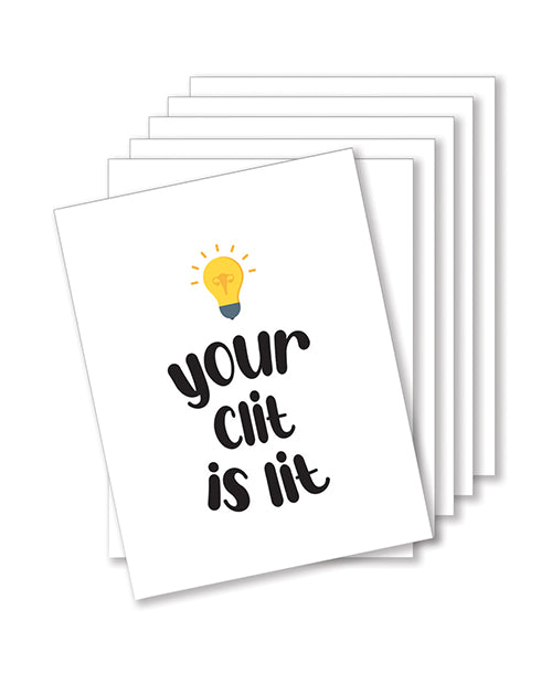 Lit Clit Naughty Greeting Card - Pack o