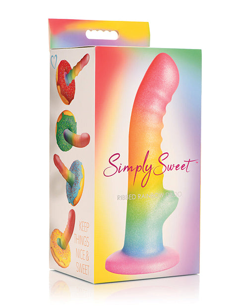 Curve Toys Simply Sweet 6.5" Rainbow Dildo