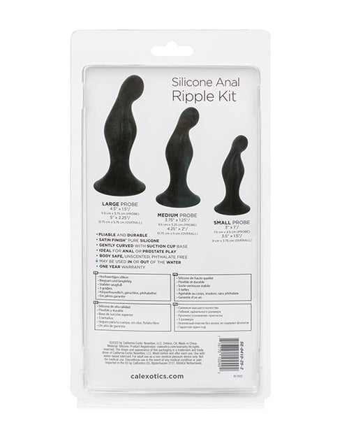 Silicone Anal Ripple Kit - Black