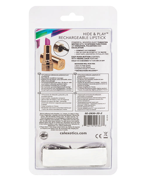 Hide & Play Rechargeable Lipstick - Purple