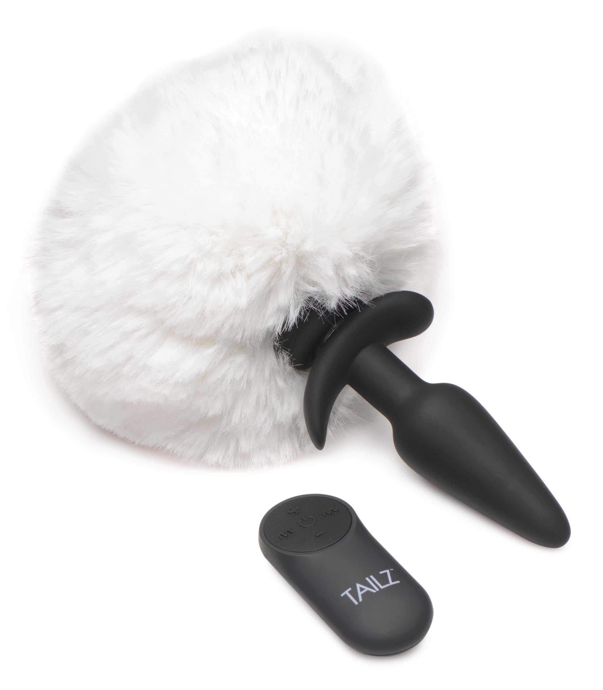 Large Vibrating Anal Plug With Interchangeable Bunny Tail