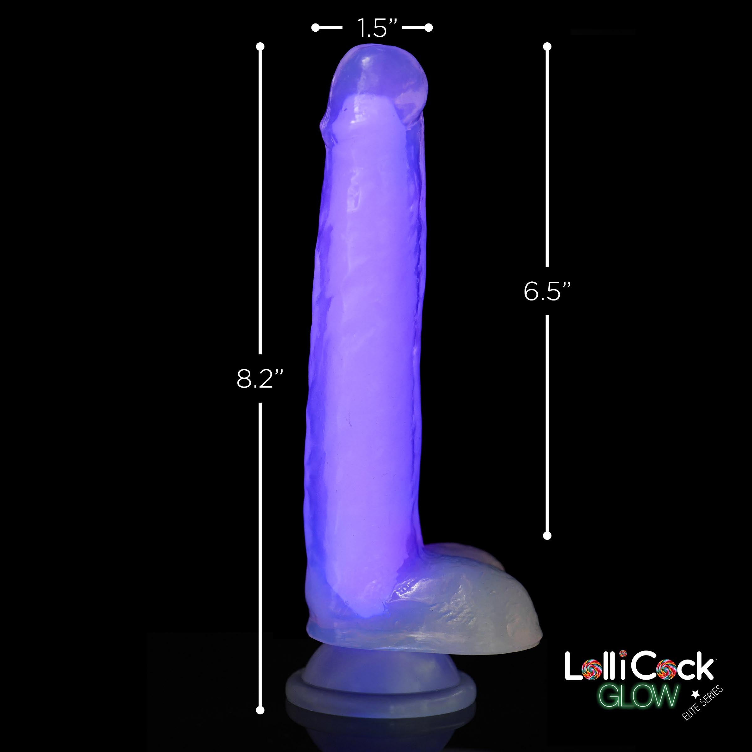 7 Inch Glow-in-the-dark Silicone Dildo With Balls