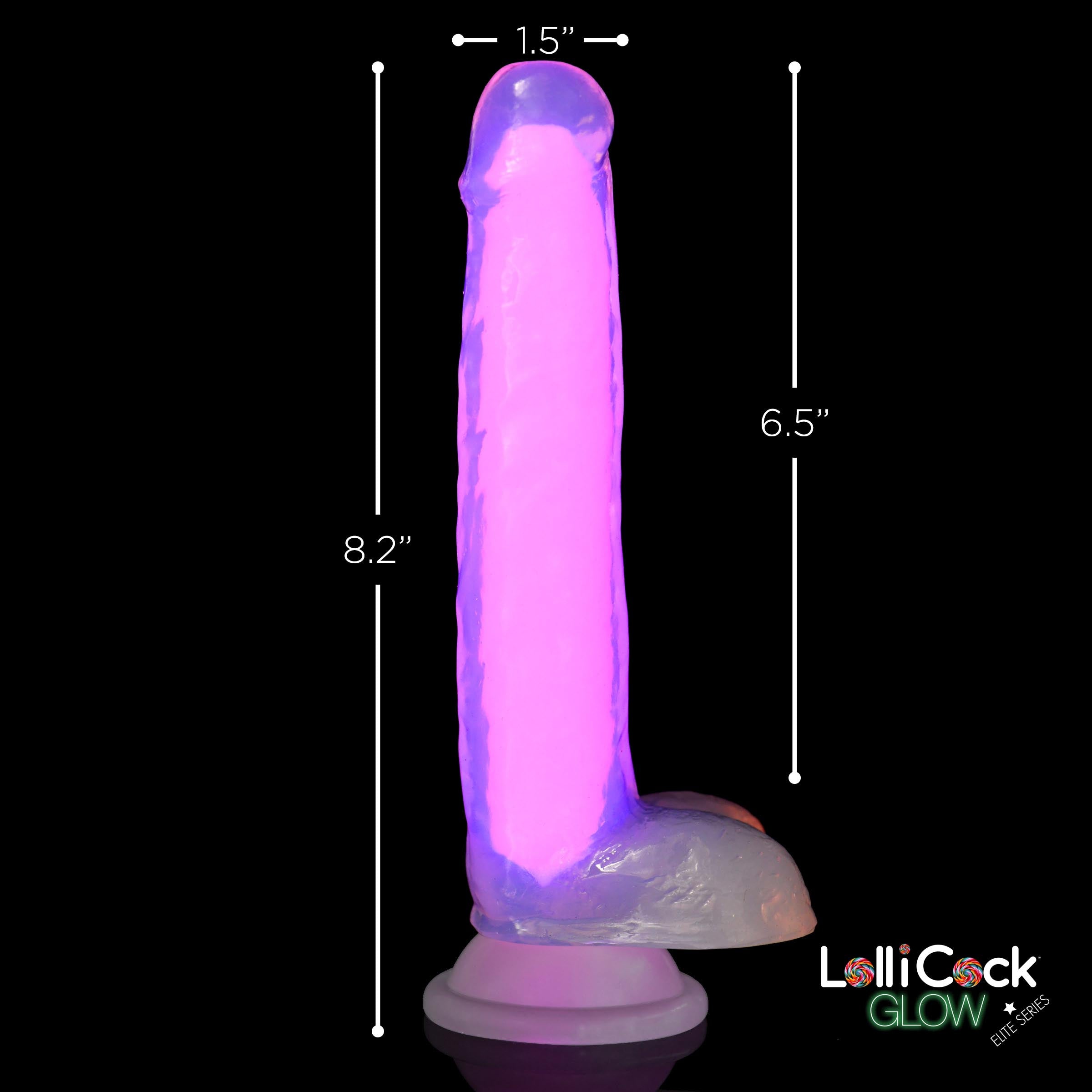 7 Inch Glow-in-the-dark Silicone Dildo With Balls