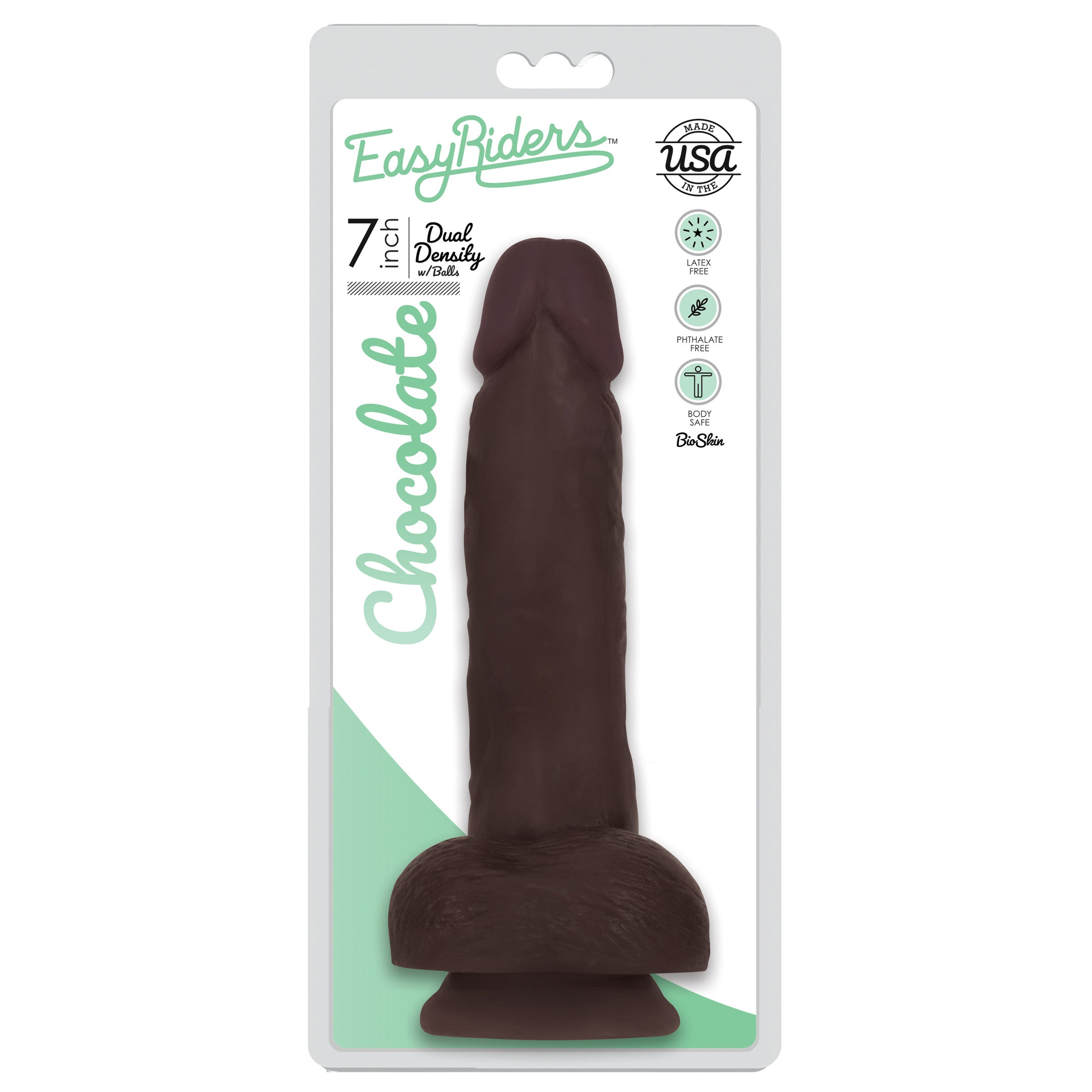 Easy Riders 7 Inch Dual Density Dildo With Balls