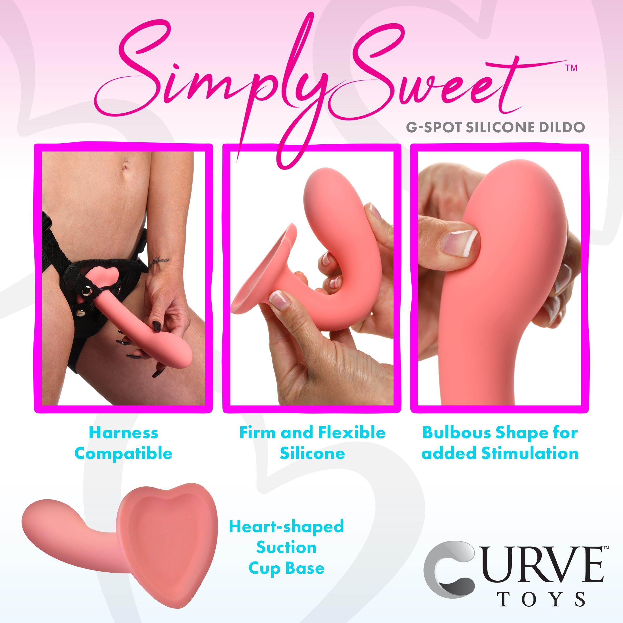 G-spot Silicone Pink Dildo