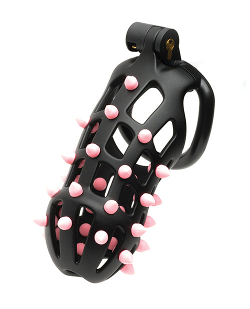 Sport Fucker Cellmate FlexiSpike Chastity Cage - Black/Pink