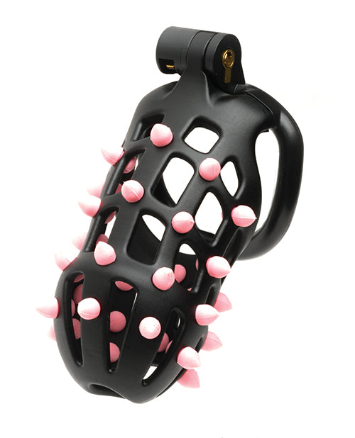 Sport Fucker Cellmate FlexiSpike Chastity Cage - Black/Pink