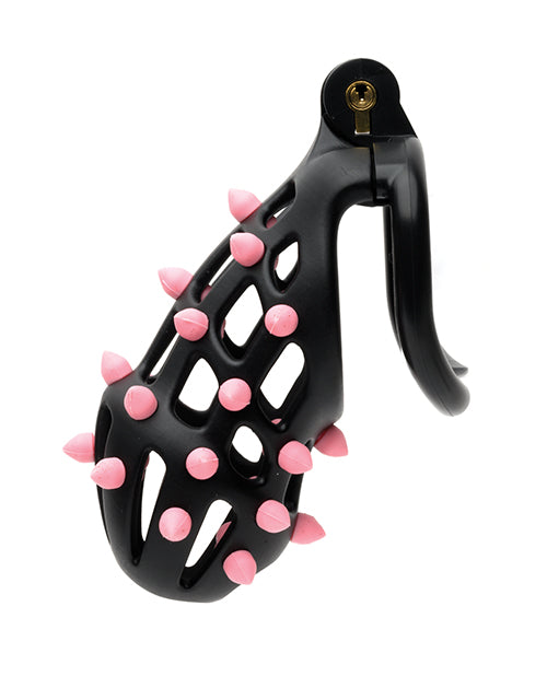 Sport Fucker Cellmate FlexiSpike Chastity Cage - Black/Pink