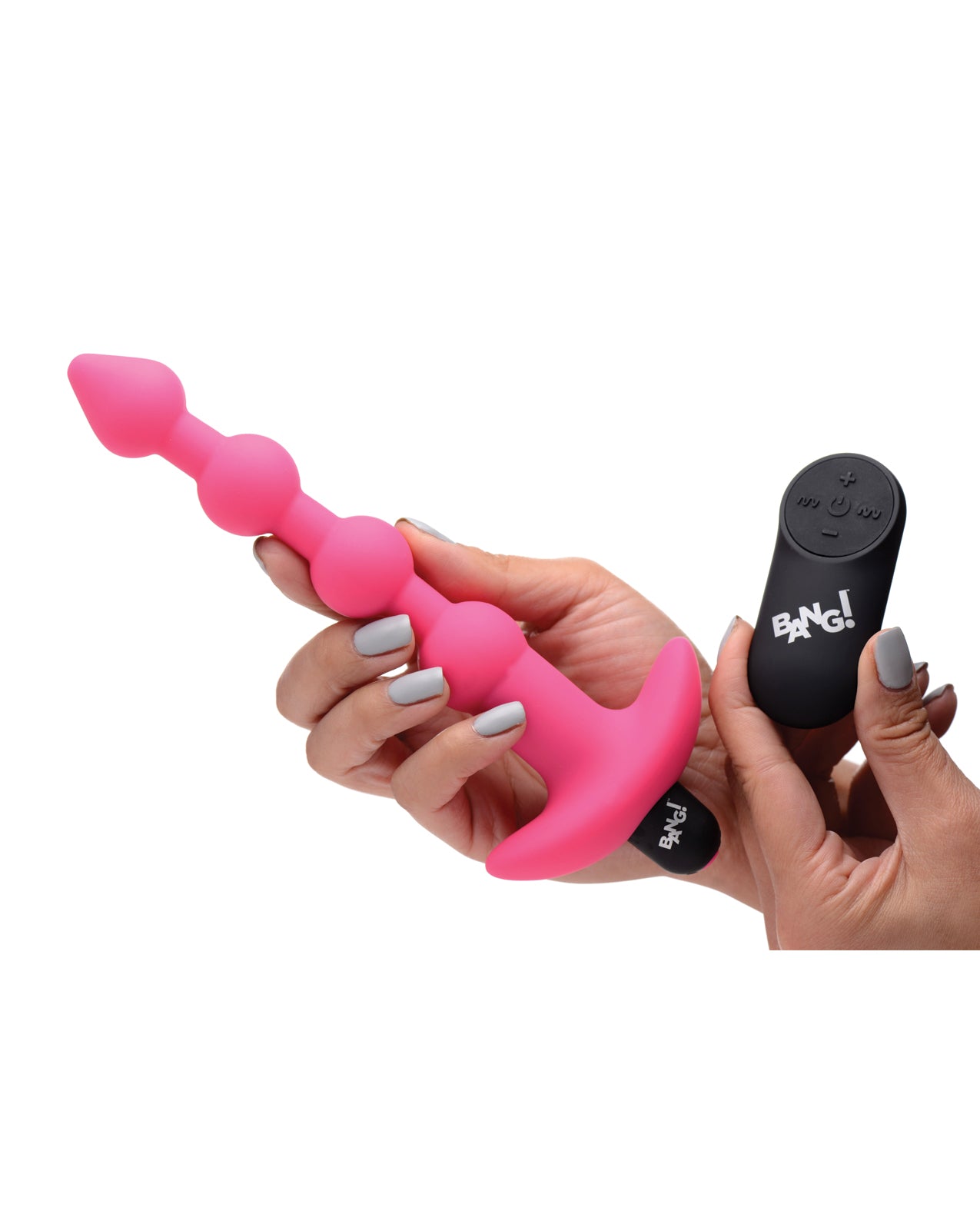 Bang! 28X Vibrating Silicone Anal Beads w/Remote Control