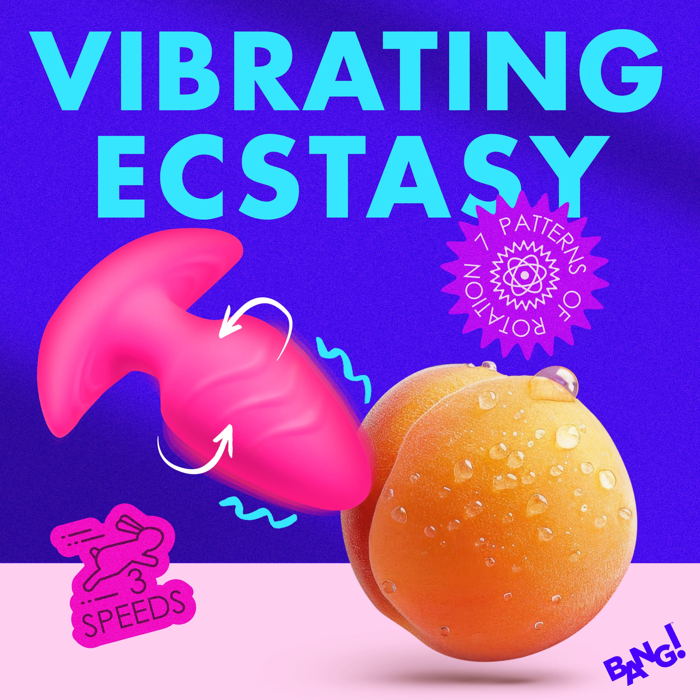 Rotating And Vibrating Silicone Butt Plug