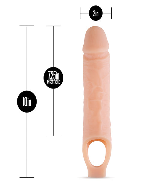 Blush Performance Plus Silicone Cock Sheath Penis Extender - Flesh