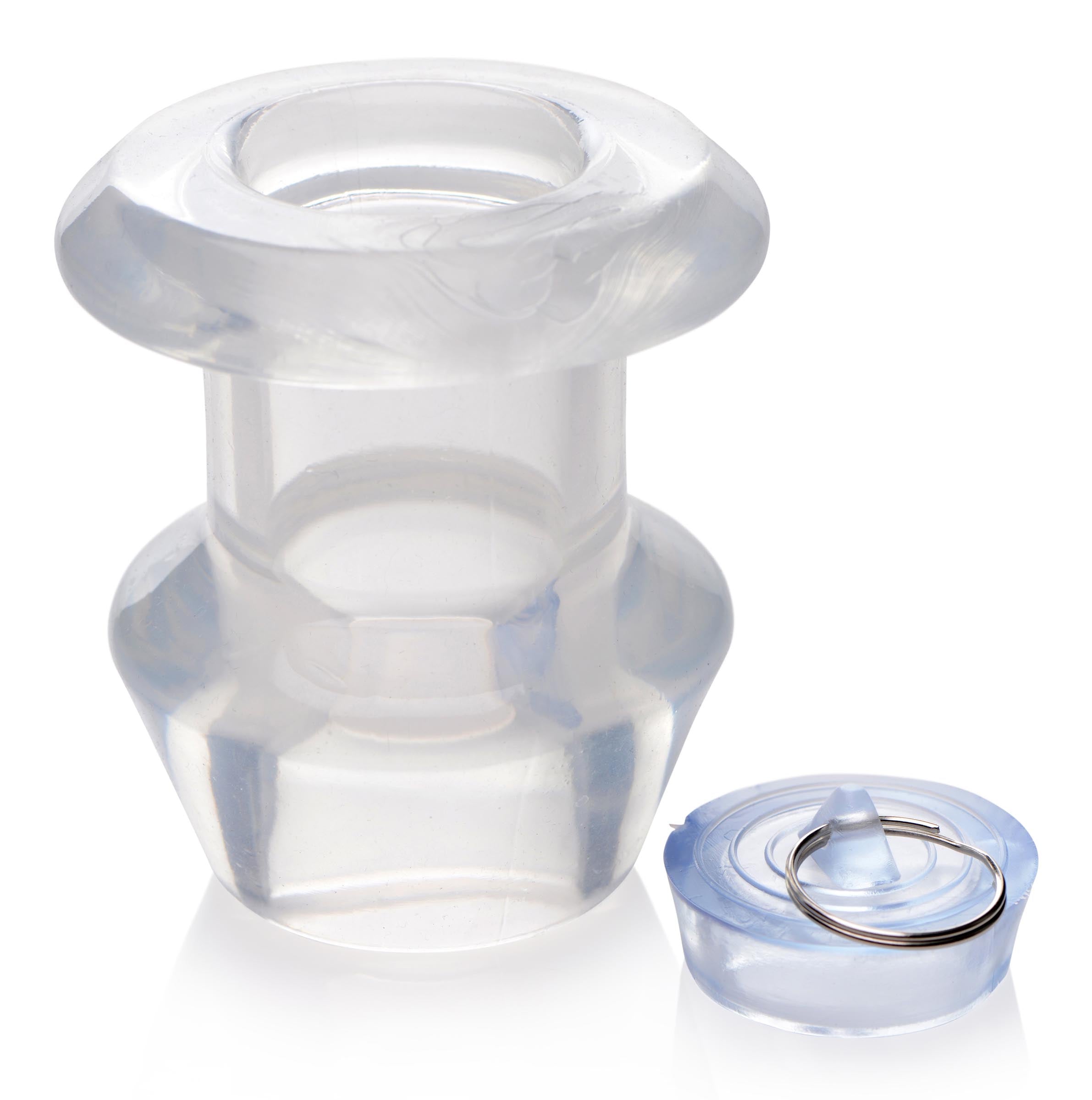Ass Bung Clear Hollow Anal Dilator With Plug