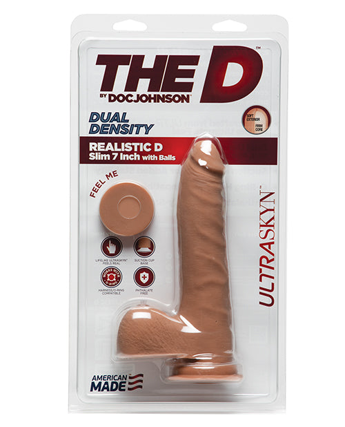 "The D 7"" Realistic D Slim W/balls"