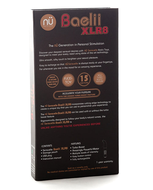 Sensuelle Baelii Flexible G Spot Xlr8 Turbo Boost