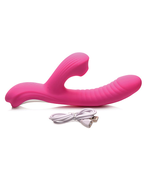 Curve Toys Power Bunnies Come Hither Suction Vibrator - Pink