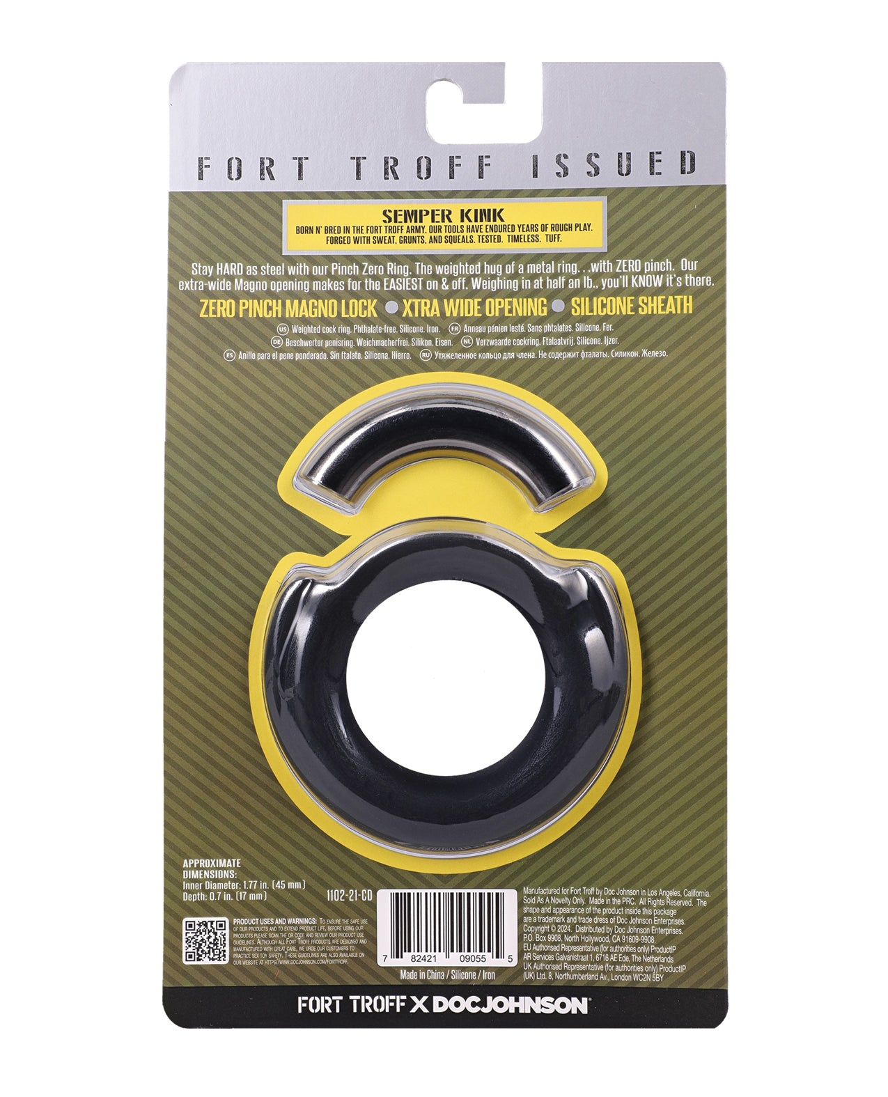 Fort Troff Pinch Zero Cock Ring - Black