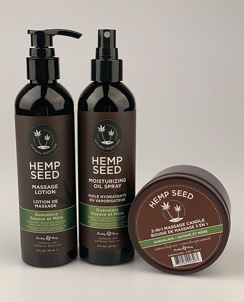 Earthly Body Bundle Buy Two Get One Free - Guava Oil Spray, Candle &amp; Massage Lotion