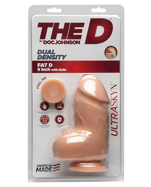 The D 6" Dual Density Fat D w/Balls - Vanilla