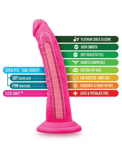 Blush Neo Elite Silicone Dual Density Cock W/balls