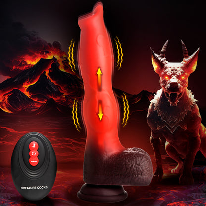 Ramming Hound Thrusting &amp; Vibrating Silicone Dildo