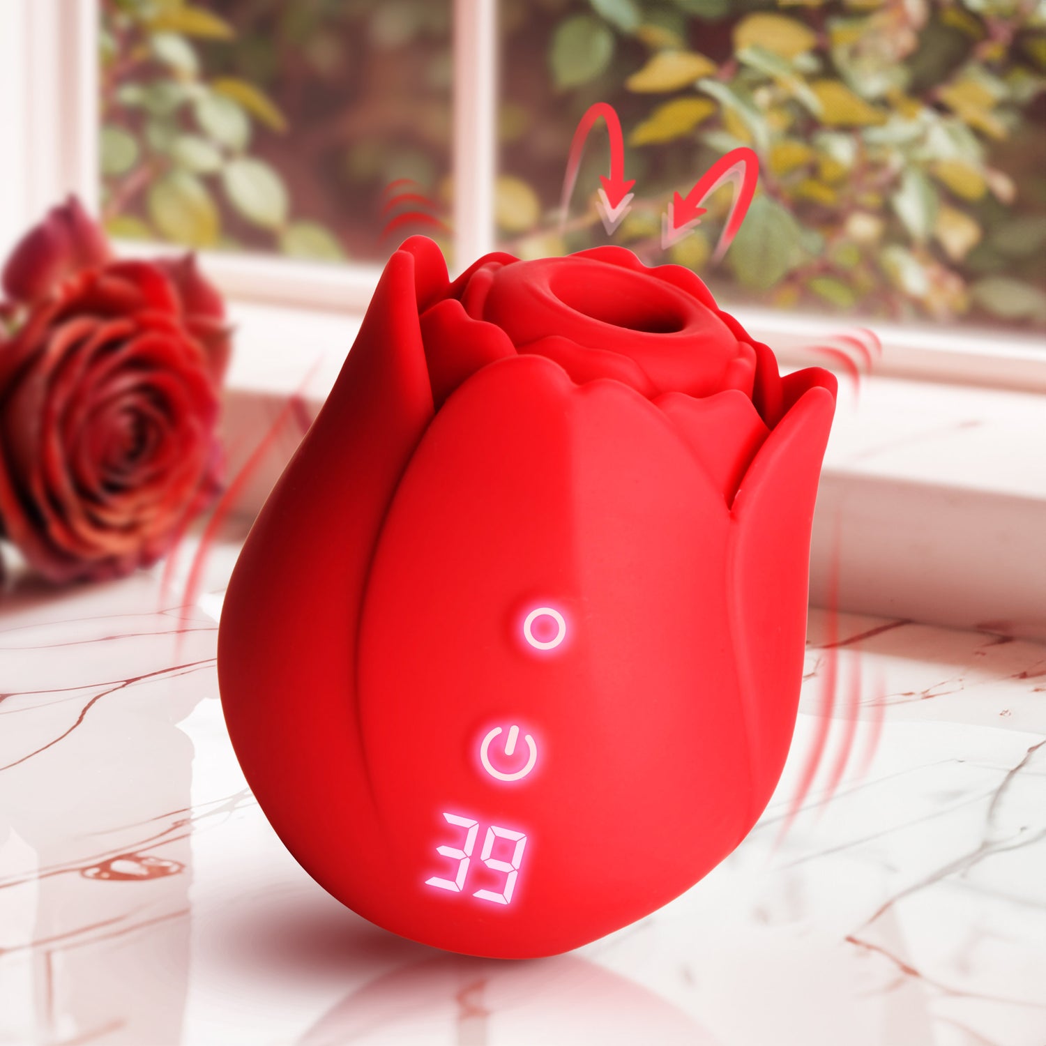 Cyber Rose Sucking &amp; Vibrating Digital Clitoral Stimulator
