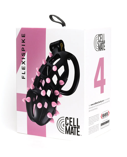 Sport Fucker Cellmate FlexiSpike Chastity Cage - Black/Pink