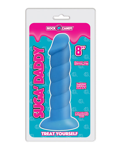 Rock Candy Suga Daddy Silicone Dildo - Blue