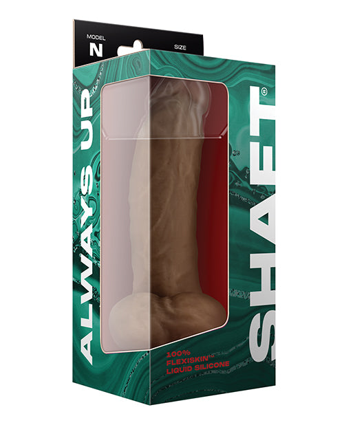 Shaft Model N Flexskin Liquid Silicone Dong W/balls - Oak