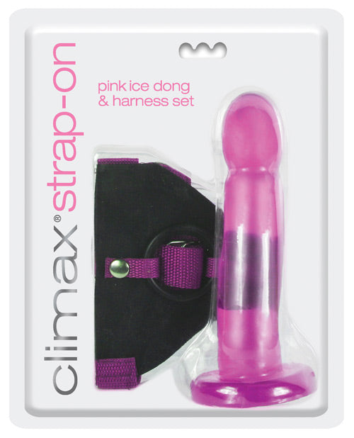 Climax Strap On Purple Ice Dong &amp; Harness Set