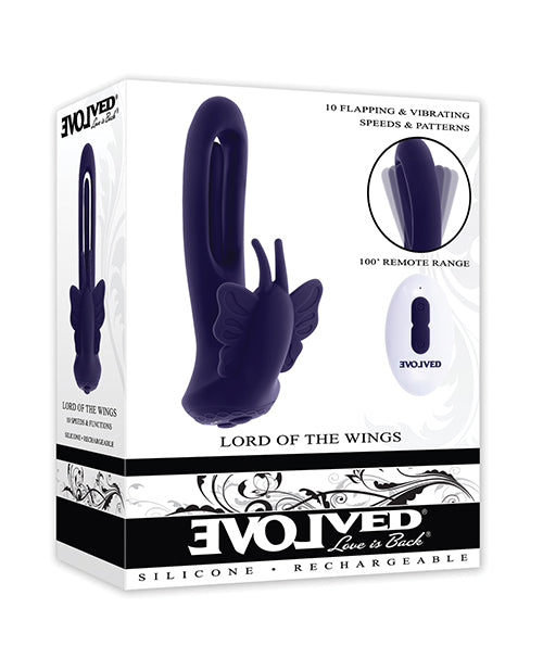 Evolved Lord of the Wings Flapping &amp; Vibrating Stimulator - Purple