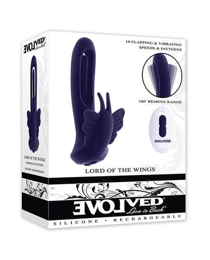 Evolved Lord of the Wings Flapping &amp; Vibrating Stimulator - Purple