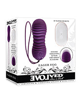 Evolved Eager Egg Vibrating &amp; Thrusting Egg w/Remote - Purple