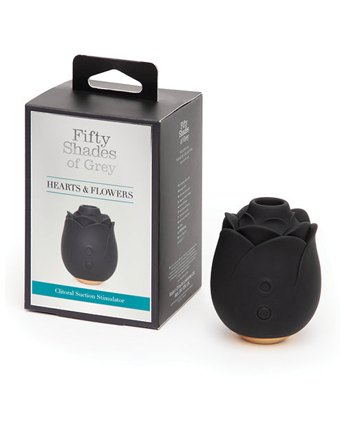Fifty Shades of Grey Hearts &amp; Flowers Rose Vibrator - Black