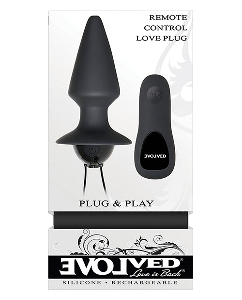 Evolved Plug &amp; Play Remote Anal Plug - Black