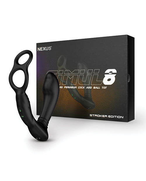 Nexus Simul8 Dual Anal &amp; Perineum Cock &amp; Ball - Black