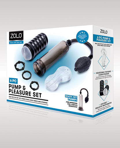 ZOLO 6 pc Pump &amp; Pleasure Set - Black