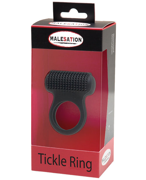 MALESATION Tickle Me Nubbed Cock Ring - Black