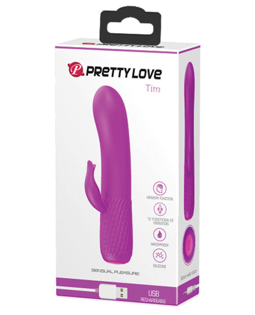Pretty Love Omar Mini Silicone Vibrator - 12 Function Fuchsia