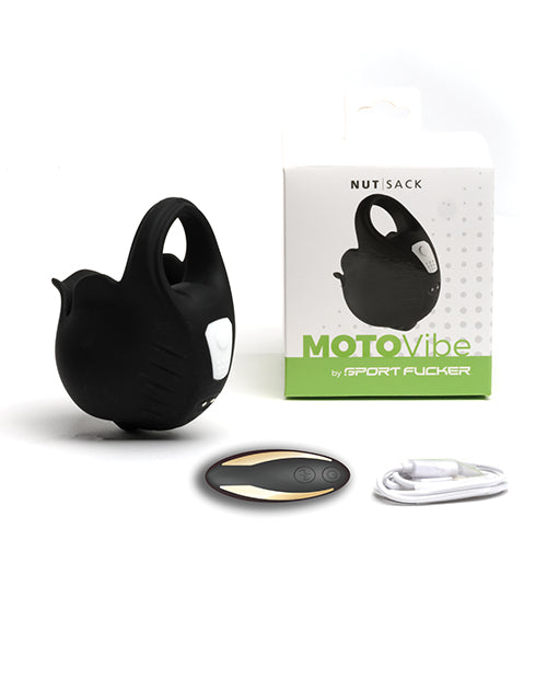 NO ETA Sport Fucker Motovibe NutSack Vibe w/Remote - Black