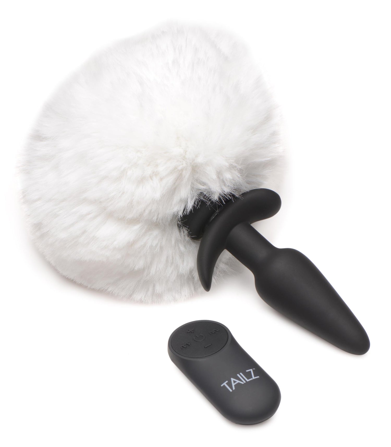 Large Vibrating Anal Plug With Interchangeable Bunny Tail