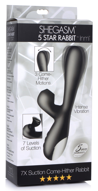 Shegasm 5 Star 7x Suction Come-hither Silicone Rabbit -