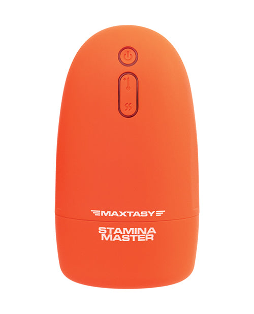 Maxtasy Stamina Master Heat up &amp; Vibrating Stroker - Orange