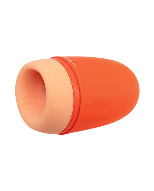 Maxtasy Stamina Master Heat up &amp; Vibrating Stroker - Orange