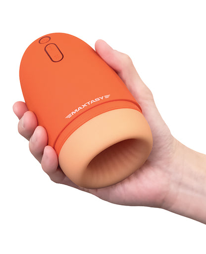 Maxtasy Stamina Master Heat up &amp; Vibrating Stroker - Orange