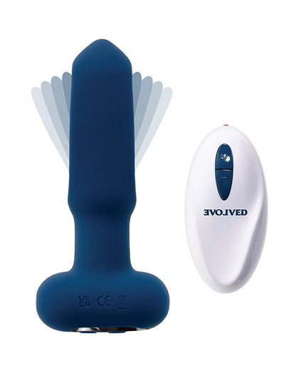 Evolved The Flapper Remote Controlled Clit Tickler &amp; Vibrator - Blue