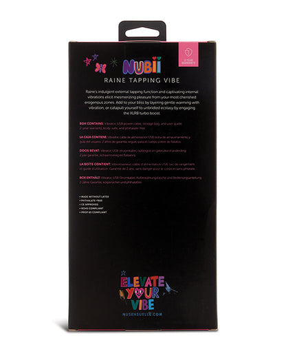 Nu Sensuelle Raine Nubii Tapping Vibe w/Turbo Boost &amp; Warming - Purple