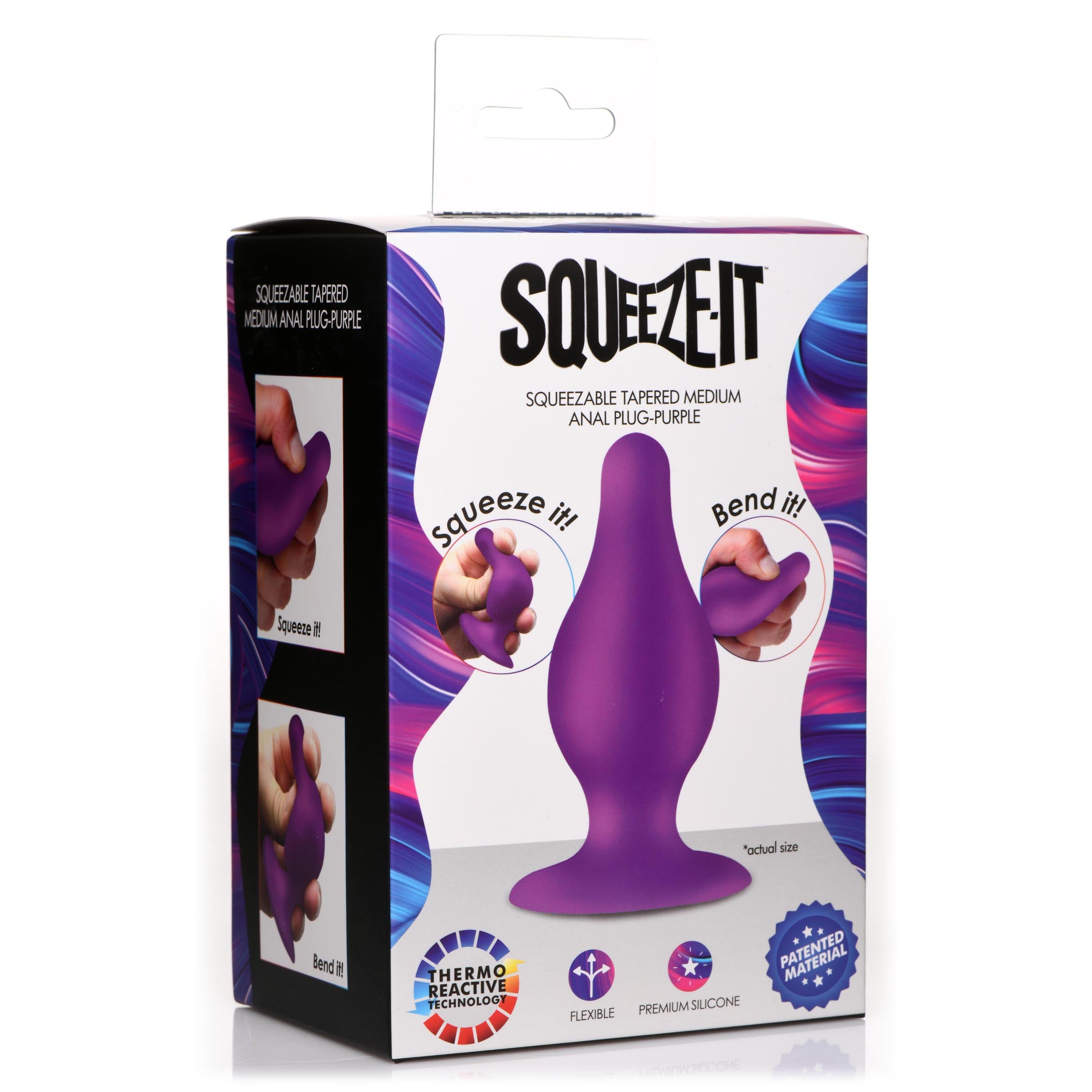 Squeezable Tapered Anal Plug