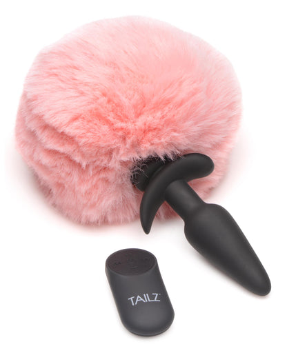 Large Vibrating Anal Plug With Interchangeable Bunny Tail