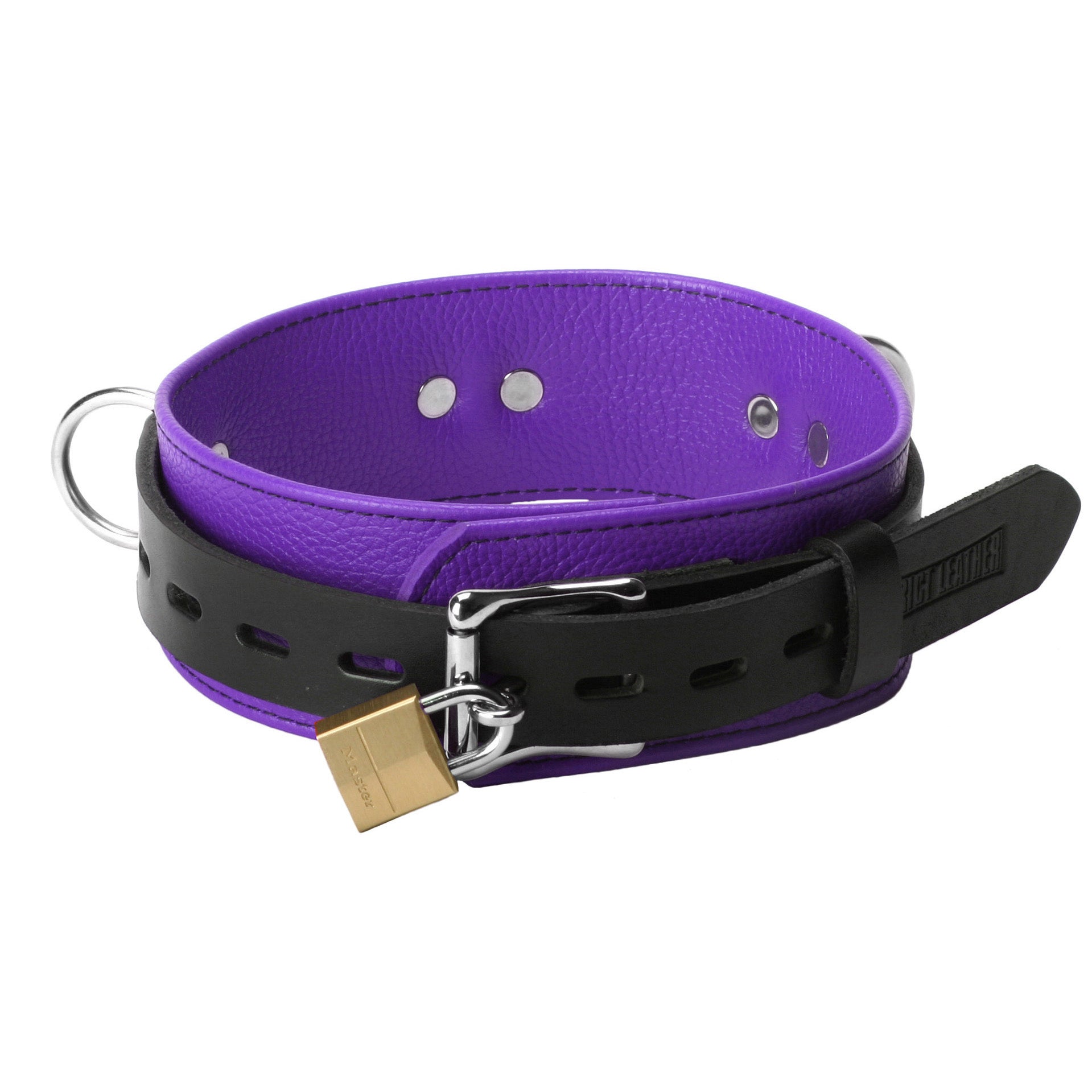 Strict Leather Deluxe Locking Collar - And Black