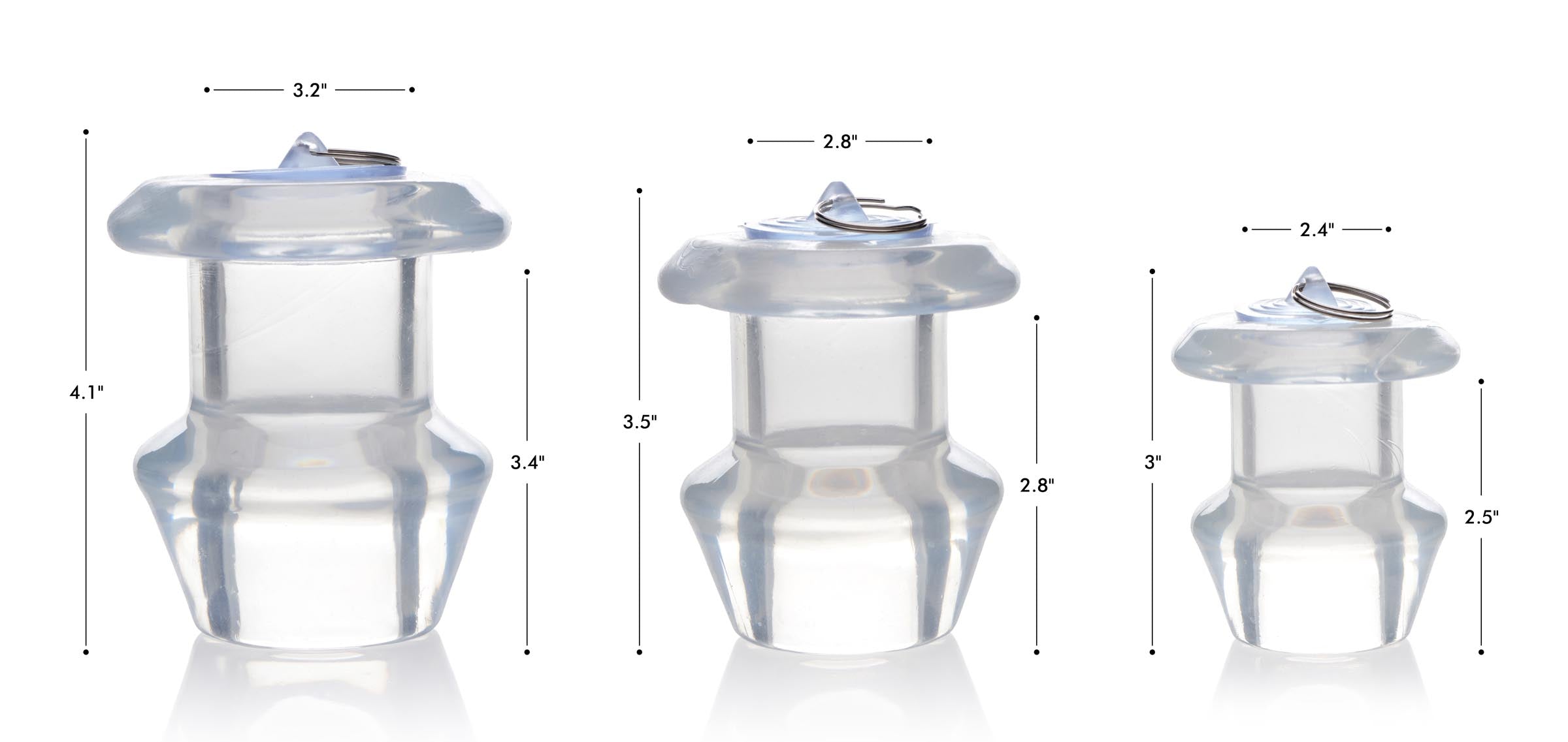 Ass Bung Clear Hollow Anal Dilator With Plug